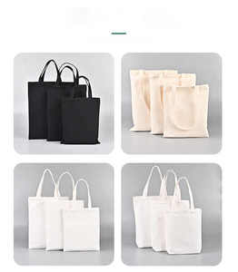 Wholesale Personalized <b>Plain</b> Tote Bag Custom Logo Cotton <b>Canvas</b> Shopping Bag Sublimation Blank <b>Canvas</b> Tote Bags - Product Image 3