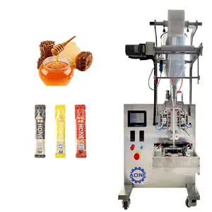 Máquina de embalagem vertical automática multifuncional para saquinhos de molho de pimenta e tomate ketchup, molho e mel