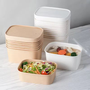 Boîte à lunch en papier kraft jetable personnalisée, emballage rectangulaire multifonctionnel pour collations, salades, sandwichs et autres <span class=keywords><strong>délices</strong></span> - Product Image 2