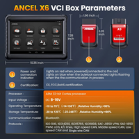 Ancel X6 - Lecteur de codes avec écran tactile de 10,1 pouces, diagnostics de tous les systèmes et 10 réinitialisations de maintenance