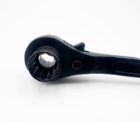 45 #   Clé à douille double à double embout en acier au carbone, clé à cliquet à queue pointue, clé à douille à cliquet 12-32 mm