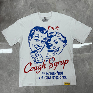 T-shirts streetwear Y2K pour hommes – Prix bas, 100 % coton, coupe oversize, motif tricoté « That's Low price SYRUP » - Product Image 5