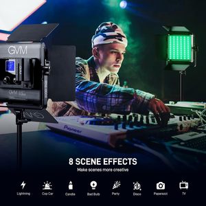 Luz de Video LED <span class=keywords><strong>GVM</strong></span> 800D de 40W, CRI95+ 3200K-5600K, Regulable, para Estudio/YouTube - Product Image 4