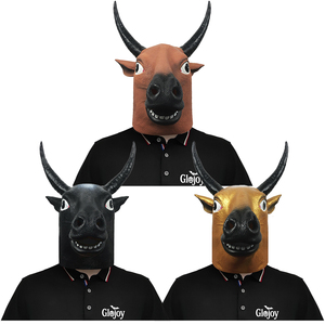 Masque animalier réaliste en latex de vache, accessoire de costume intégral pour fêtes sur le thème de la ferme, Halloween, événements de carnaval - Product Image 1