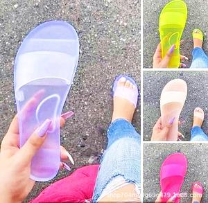 Chanclas transparentes de cristal para <span class=keywords><strong>mujer</strong></span>, modernas, cruzadas, europeas y americanas, para <span class=keywords><strong>verano</strong></span>, novedad de 2021 - Product Image 2
