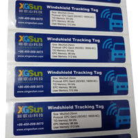 Etiqueta RFID para Parabrisas de Alta Adhesión XGSun, Chip Alien H9, Almacenamiento de Datos por 10 Años, Resistente a Químicos, Rastreo de Flotas, Control de Acceso