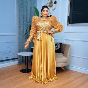 Abito da banchetto a vita alta da donna europeo americano di grandi dimensioni Cross-Border da Aliexpress-nuovo stile <span class=keywords><strong>Party</strong></span> con paillettes a <span class=keywords><strong>diamante</strong></span> caldo - Product Image 2