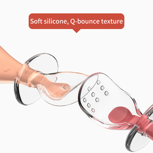 Juego de Cuchara y Tenedor de Silicona con Mango Corto, Diseño Infantil, Vajilla <span class=keywords><strong>para</strong></span> la Alimentación del Bebé, Cuchara y Tenedor de Cabeza Suave - Product Image 4