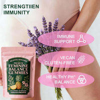 Gummies Équilibre Féminin Saveur Ananas Probiotiques Inclus Soutien du pH Vaginal Complément Santé Intime Soutien Immunitaire Femme