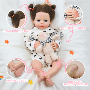 Juguetes Educativos de Alta Calidad, Muñeca Reborn de Silicona Hecha a Mano de 18 Pulgadas con Piel 3D, Muñeca de Moda para Recién Nacidos, Juguete DIY - Product Image 2