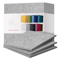 Panneaux acoustiques en feutre polyester gris, écologiques, insonorisants, haute densité, 100 % fibres de polyester PET