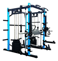 Machine Smith multifonctionnelle de qualité supérieure pour salle de sport commerciale, avec rack de squat et crossover de câbles, design élégant