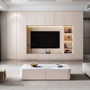 Luxury Modern <b>LED</b> <b>TV</b> <b>Cabinet</b> and Stand Middle Ancient Style High-End Wood Furniture <b>for</b> 85 Inch <b>TVs</b> Living Room Hotel - Product Image 1