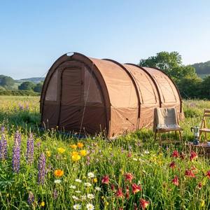 Tente tunnel spacieuse multi-pièces avec rangements séparés pour <span class=keywords><strong>vacances</strong></span> <span class=keywords><strong>en</strong></span> <span class=keywords><strong>famille</strong></span> <span class=keywords><strong>en</strong></span> camping-car et voyages routiers multi-cabines - Product Image 1