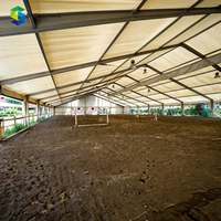 Abri pour manège d'équitation, tente équestre, abri pour écurie, structure couverte pour ferme équine, bétail et animaux