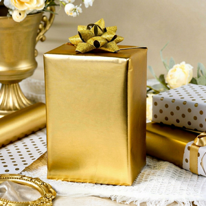 High end matte golden gift <b>wrapping</b> <b>paper</b> for weddings Original design customizable gift <b>wrapping</b> <b>paper</b> - Product Image 2