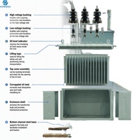 Transformateur de puissance immergé dans l'huile S11-M, 11 kV/0,4 kV, 30~2500 kVA, faible bruit, réservoir ondulé, enroulement en cuivre, utilisation en poste de transformation