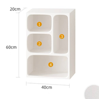 Étagères de rangement multifonctionnelles murales à quatre niveaux en bois personnalisées OEM Chunlei, non pliables, pour le salon