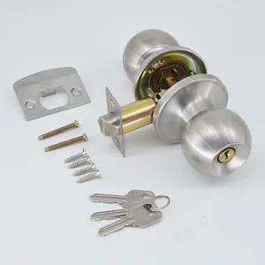 Combo Entry Entry Keyed Door Knob Lock Set manopole per porte e catenaccio a doppio cilindro