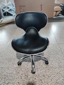 Taburete de Salón de Belleza Ajustable y Giratorio, Silla de Peluquería con Ruedas - Product Image 5