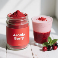 Extrait de plantes de baies d'aronia en poudre, riche en anthocyanes, colorants, améliorateurs nutritionnels, certifié casher et halal, complément alimentaire santé