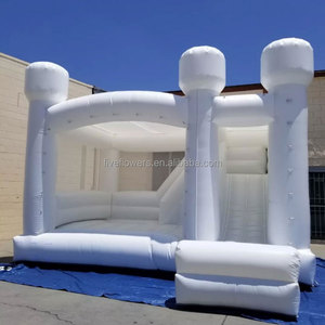 Alquiler de Castillos Inflables para Fiestas, <span class=keywords><strong>Castillo</strong></span> Inflable Blanco con Tobogán Doble - Product Image 6