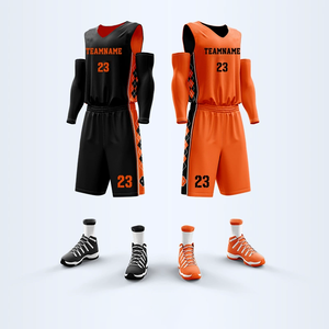 Maillot de basket-ball professionnel imprimé, respirant, réversible, grande taille, pour hommes, ensemble tendance - Product Image 4