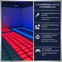 Système de jeu interactif LED de qualité commerciale, plateforme de danse modulaire intelligente avec contrôle multi-capteurs pour centre commercial