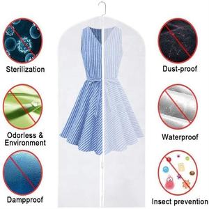 Vente en gros de <span class=keywords><strong>housse</strong></span> de vêtement transparente sac de costume haute capacité sacs de vêtements suspendus transparents - Product Image 6