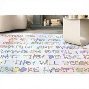 Alfombra de Lana Estampada Brooke Hampton Saloon, Diseño Tradicional de Patchwork Ecológico, Grosor Medio, Respaldo de Látex para Uso Doméstico - Product Image 1