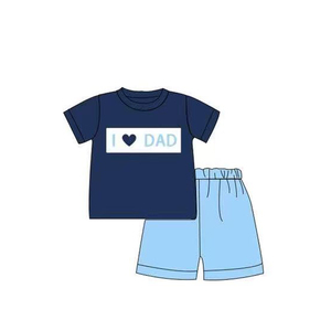 Preordine MOQ 5 Pezzi, Abbigliamento per Fratelli 'I LOVE DAD MOM', Prezzo di Fabbrica, Nuova Moda Boutique per Bambini e Bambine - Product Image 3