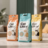 Sac d'emballage de pochette en plastique de litière pour chat personnalisé de haute qualité