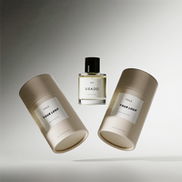Tube en papier cadeau personnalisé avec logo, écologique, en carton rigide recyclé, rond, pour huiles essentielles, parfums, cosmétiques, bougies parfumées