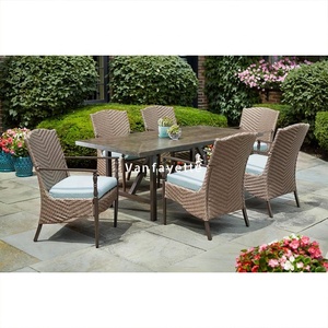 de <span class=keywords><strong>mesa</strong></span> y sillas de jardín chino muebles de mimbre de <span class=keywords><strong>mesa</strong></span> al aire libre de aluminio fundido de Patio de mimbre <span class=keywords><strong>juego</strong></span> de <span class=keywords><strong>mesa</strong></span> - Product Image 1