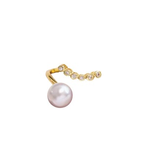 S925 Silver <b>Ring</b> Stand DIY <b>Pearl</b> Accessories Fashion <b>Ring</b> with 8-10mm Round Beads Jewelry Stand-10479 - Product Image 5