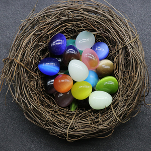 Festival DIY Jewelry Natural Mix Color Opal Oval <strong>Egg</strong> <strong>Shaped</strong> Stone Ornament Healing <strong>Crystals</strong> for Easter Home Decoration - Product Image 1