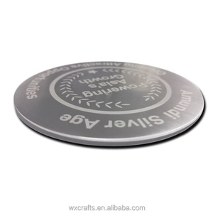 Ensemble de sous-verres ronds en aluminium personnalisables pour boissons – Cadeau promotionnel - Product Image 4