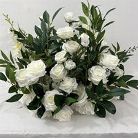IFG Bestseller 80cm Künstliche Weiße Blumen mit Eukalyptus und Grünzeug Blumenball für Hochzeit Abschlussfeier Halloween Dekoration