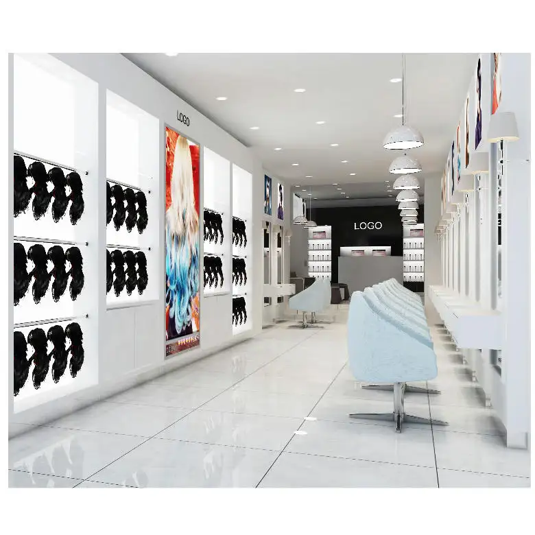 Yüksek kaliteli modern ahşap sayaçları berber dükkanı mobilyası saç salonu mobilyası tasarım çin'de yapılan