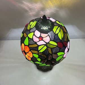 LongHuiJing 8Inch Tiffany Colored Glass <b>Table</b> <b>Lamp</b> Rose Grape Lotus Bedside <b>Table</b> <b>Lamp</b> Reading <b>Lamp</b> with Zinc Alloy <b>Base</b> - Product Image 3