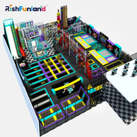 Parc de trampolines intérieur commercial durable pour enfants, aire de jeux pour enfants, structures d'escalade, trampoline intérieur pour centre commercial