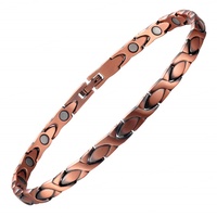 Chaîne de cheville ajustable en cuivre magnétique pour femme, bijoux tendance pour usage quotidien, soin de la santé, cadeau mode, géométrique et à la mode