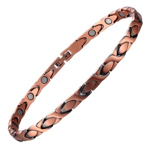 Tobillera Ajustable de Cobre Magnética para Mujer al por Mayor, Joyería Geométrica para Uso Diario, Cuidado de la Salud, Regalo de Moda para Ella - Product Image 1
