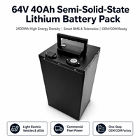 Paket Baterai Lithium 64V 40Ah 2400Wh Modul Baterai Tenaga Mobilitas Listrik