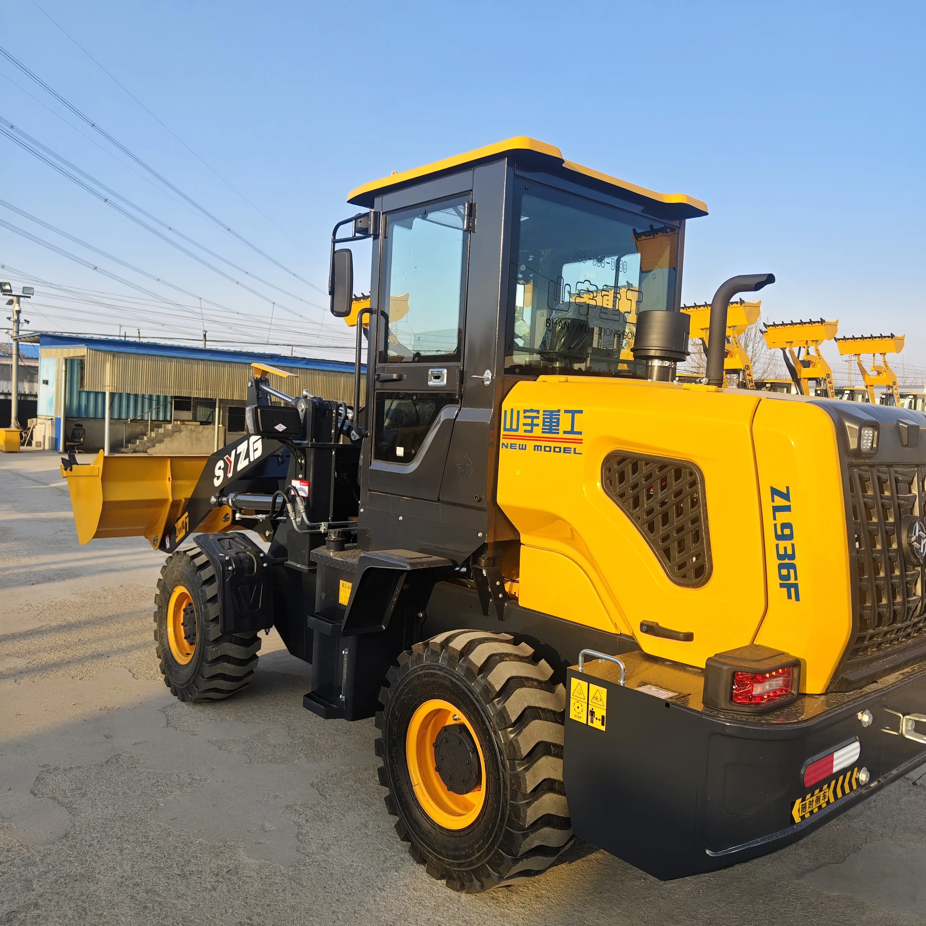 ISUZU Arrivals SYZG936 Construction Works Backhoe Skid Steer Wheel Loader Good Quality New Automatic 2 Ton Mechanical 1800mm