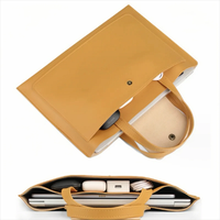 Porte-documents en cuir PU imperméable promotionnel en gros housse pour ordinateur portable pochette antichoc doublure travail sac de rangement professionnel sac à dos