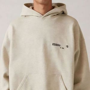Sudadera con Capucha para Hombre, Color Gris, con Cordón Decorativo en el Cuello, Tejido de Punto, Informal, Invernal, 100% Algodón, Felpa - Product Image 3