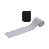 Ceinture élastique médicale large et respirante noire personnalisée en soie de poisson