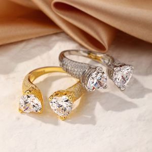 Dylam Women <b>Adjustable</b> Birthday Valentine Gift Jewelry 925 Sterling <b>Silver</b> Open Heart Stones Constellation <b>Silver</b> <b>Rings</b> - Product Image 2