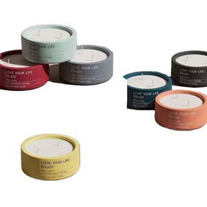 Nouveau design, porte-bougie de luxe en céramique mate parfumée, 300g 10oz, pot vide pour bougie de Noël - Product Image 1